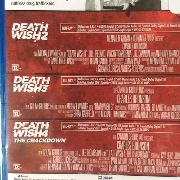 Factory Sealed Bronson: Triple Threat Collection Blu Ray, Death Wish 2,3,4 - Picture 7 of 10